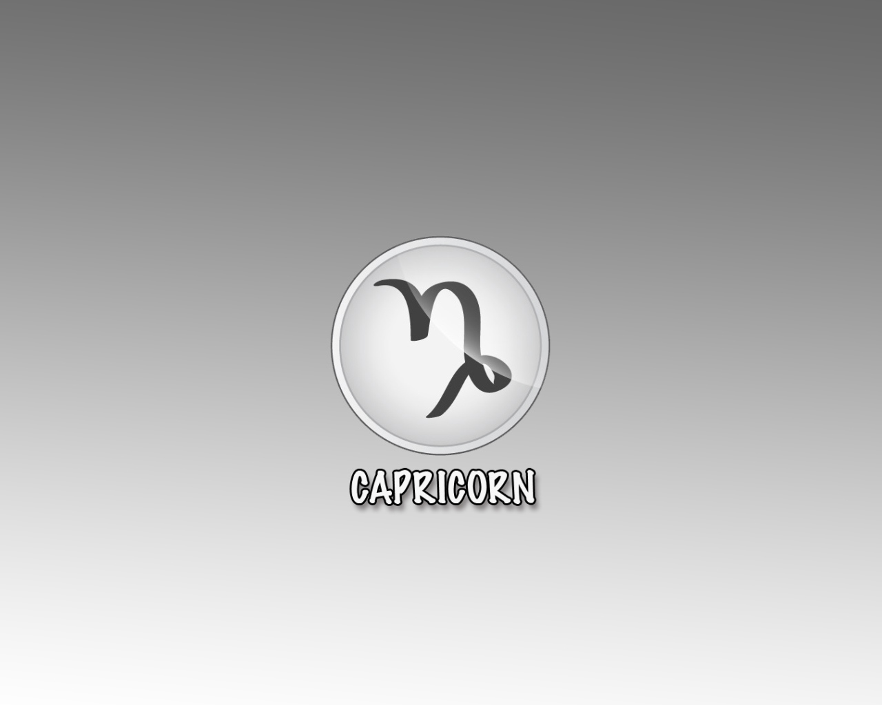 Знак козерог на сером фоне