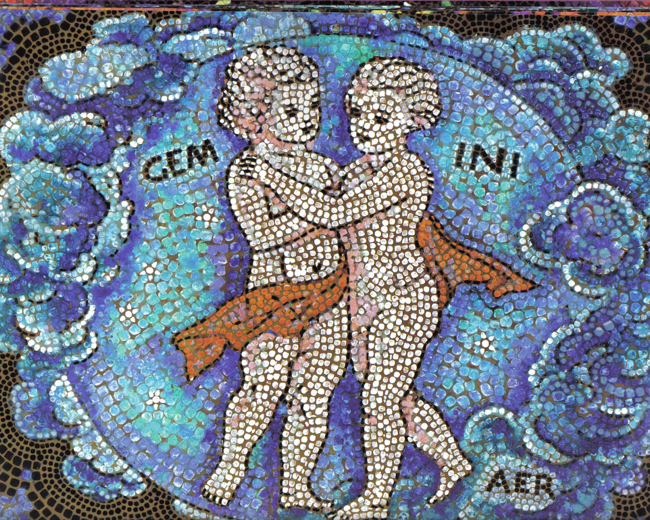 Близнецы, мозаика