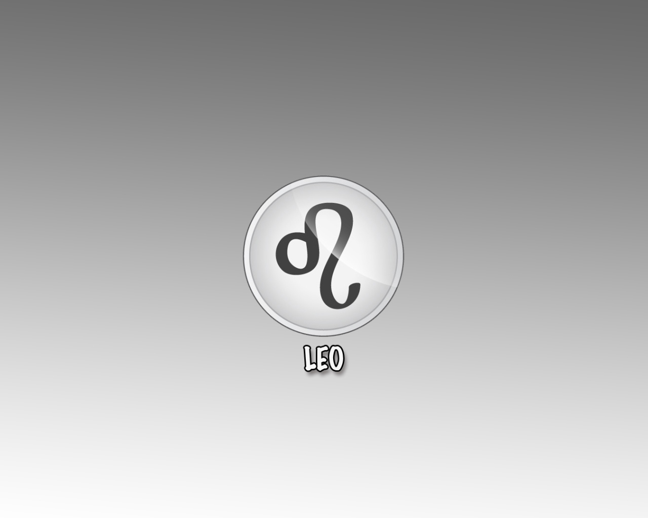 Знак лев на сером фоне
