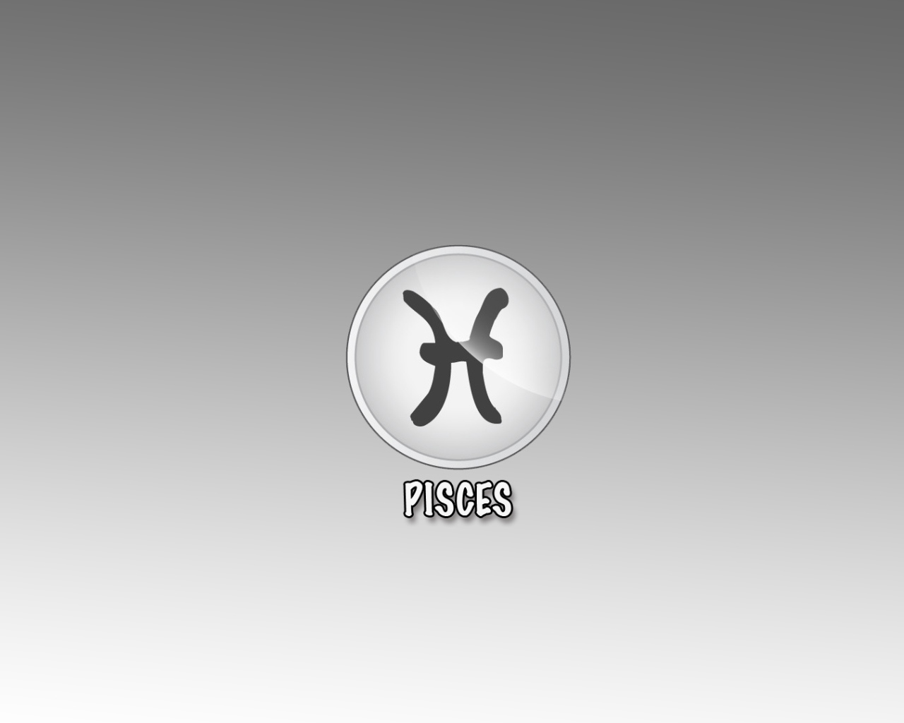 Знак рыбы на сером фоне