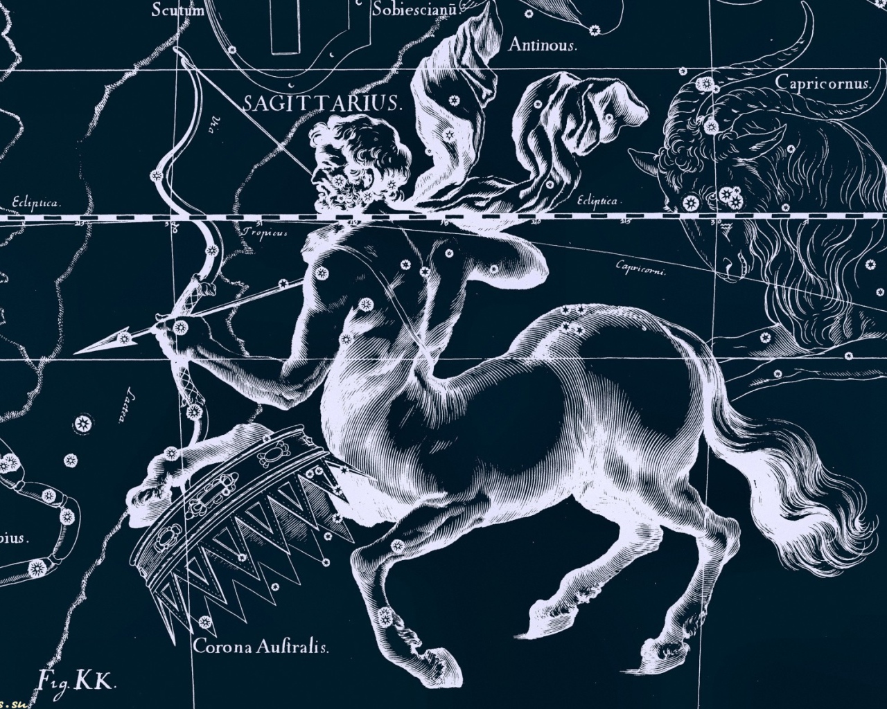 Карта звездного неба стрелец