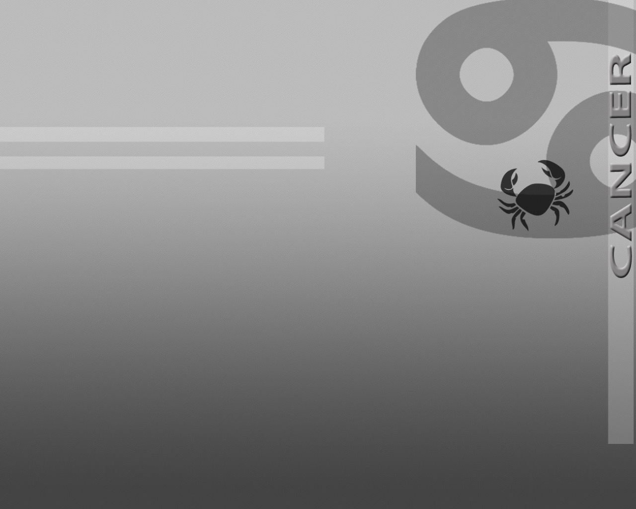 Знак зодиака рак, серый фон 