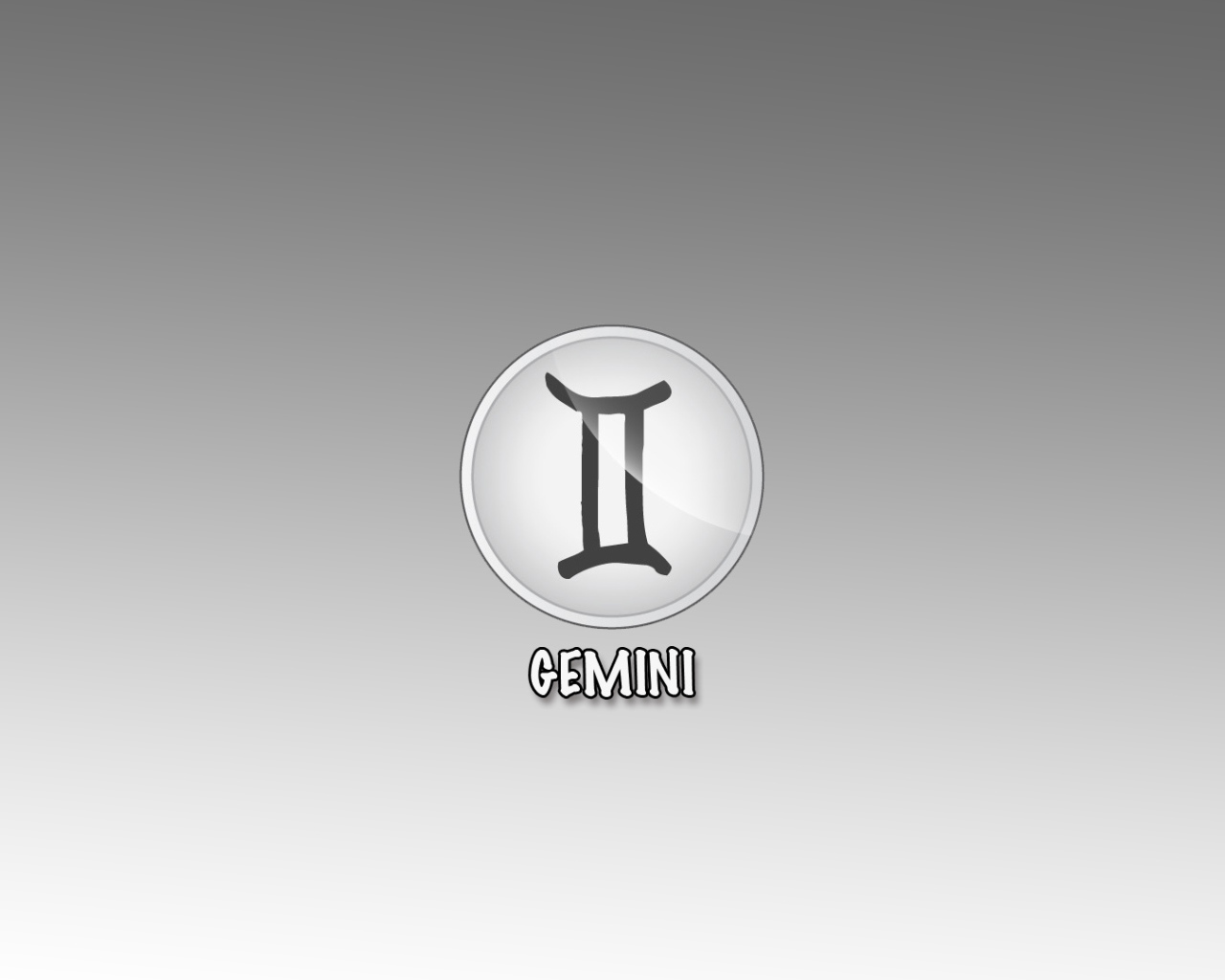 Знак близнецы на сером фоне