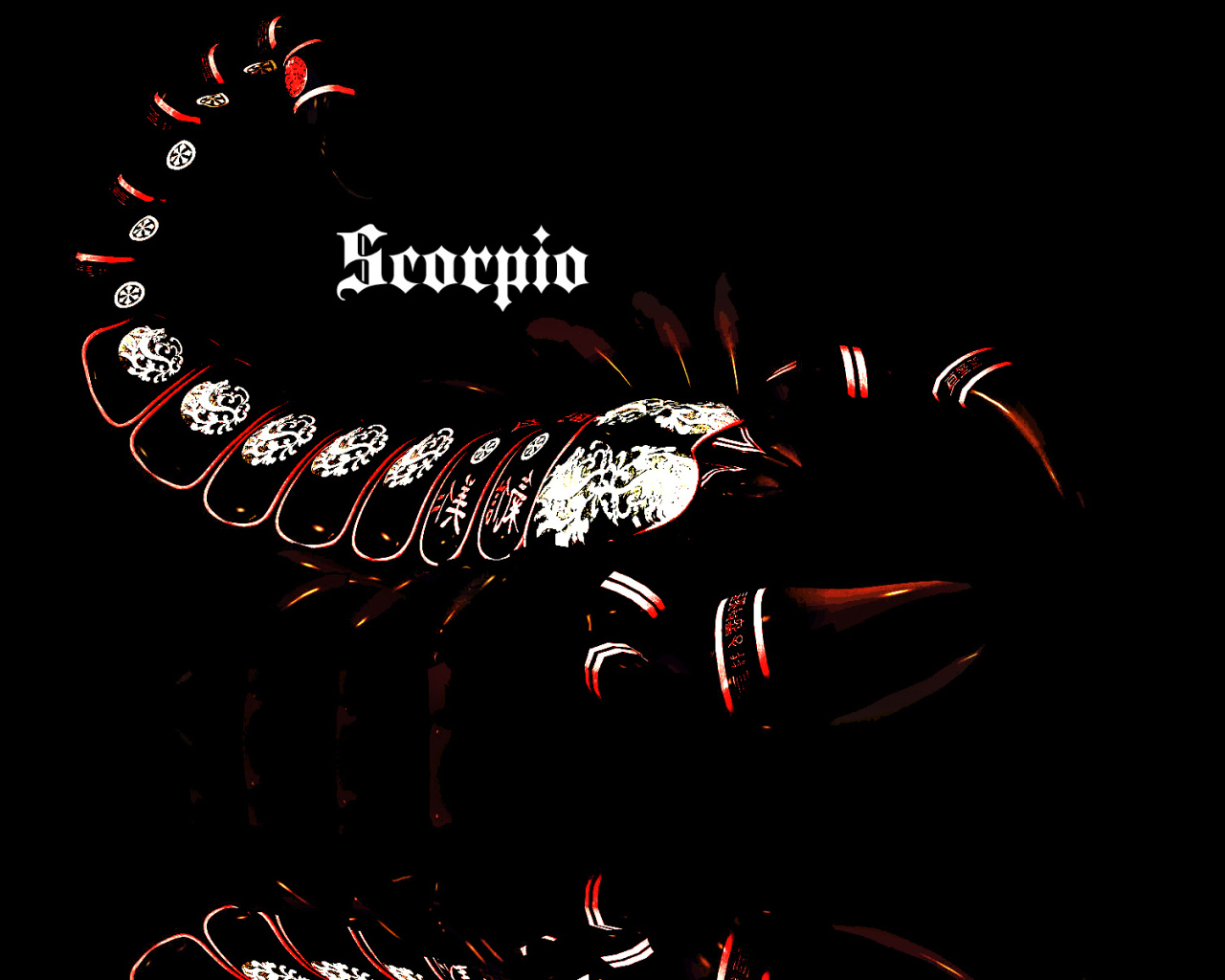 Скорпион, креативный рисунок