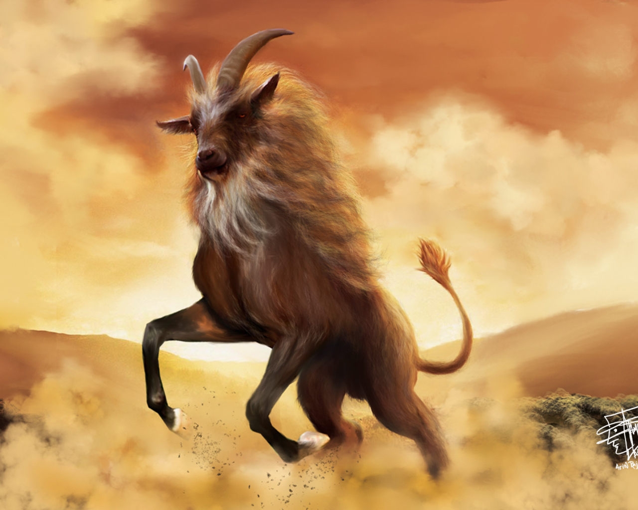 Рисунок козерог