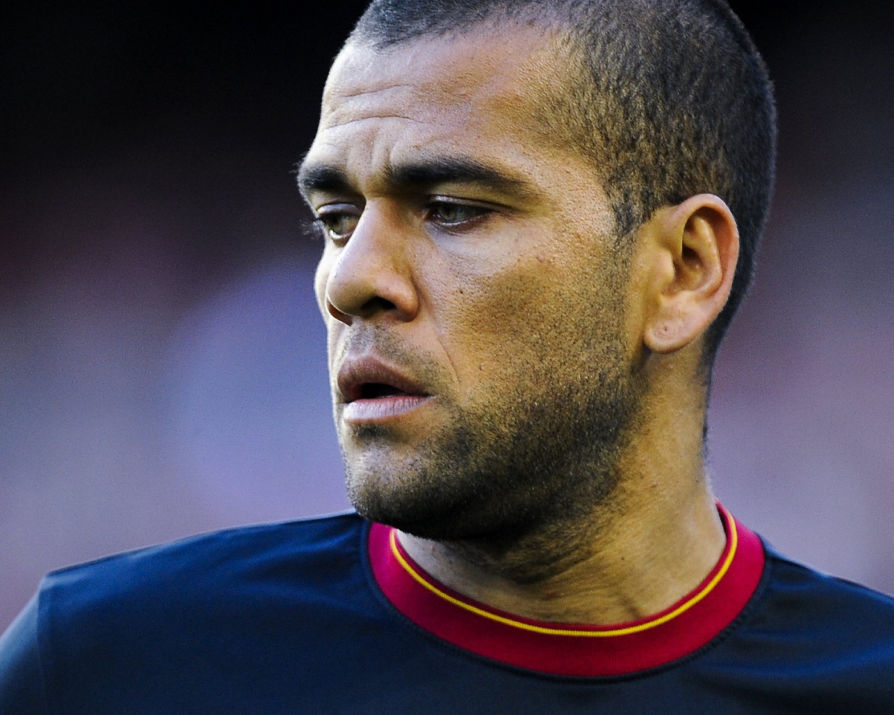 Барселона Даниэл Алвес крупным планом