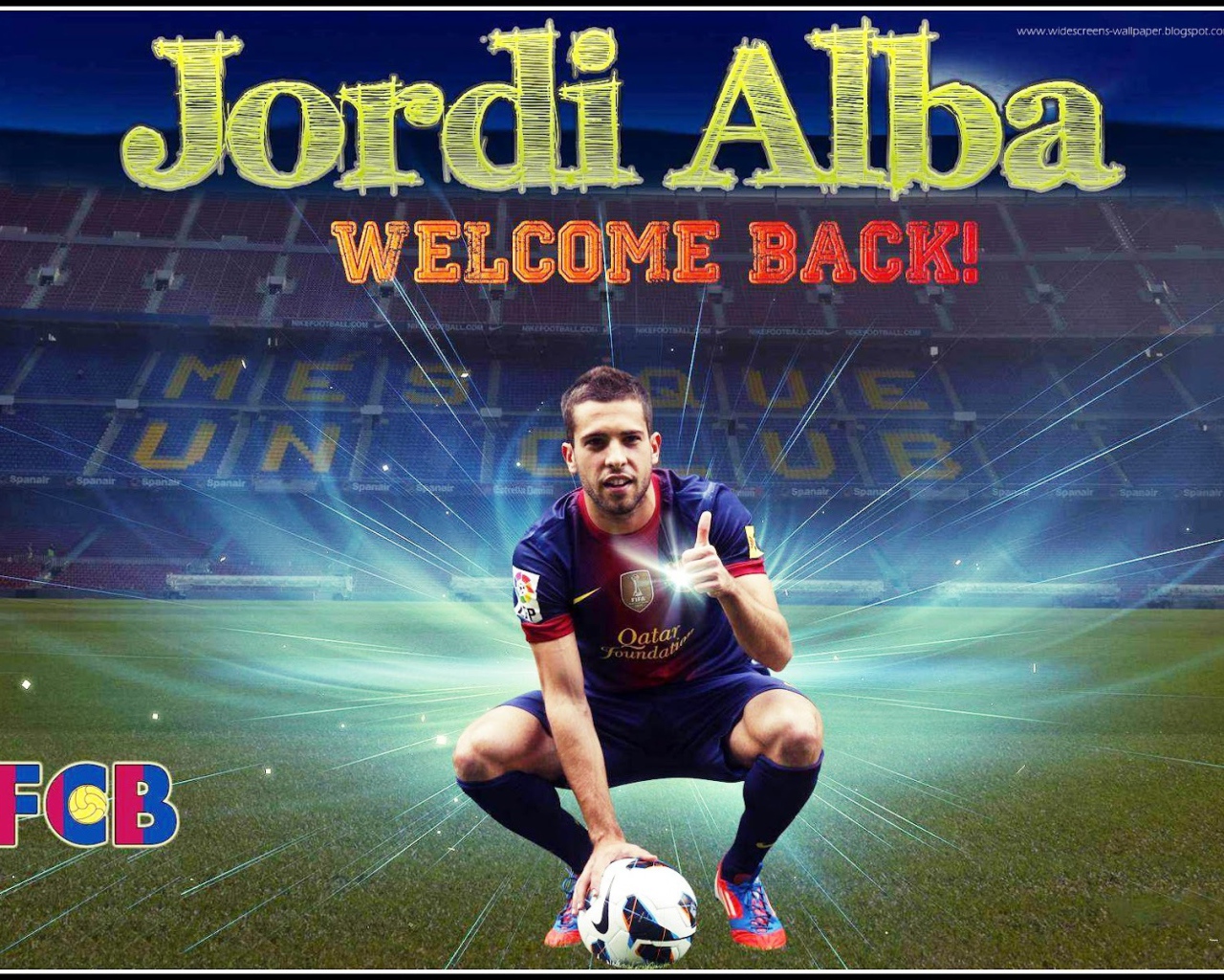 Барселона Хорди Альба на футбольном поле