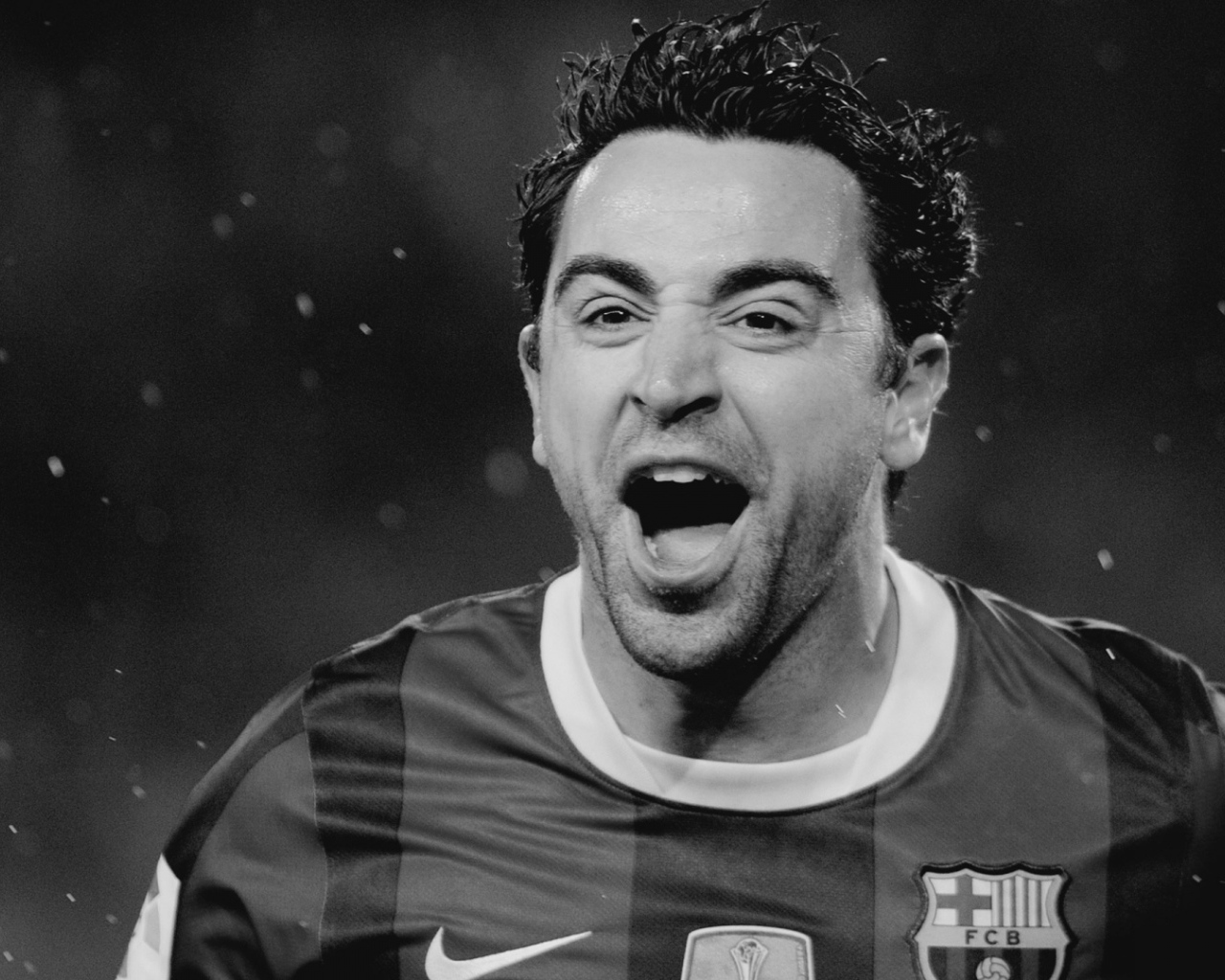 Барселона Хави Эрнандес в темных тонах