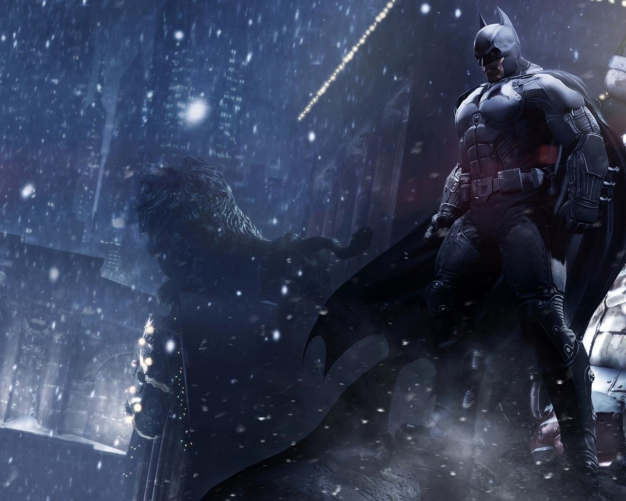 Batman: Arkham Origins Бэтмен на крыше