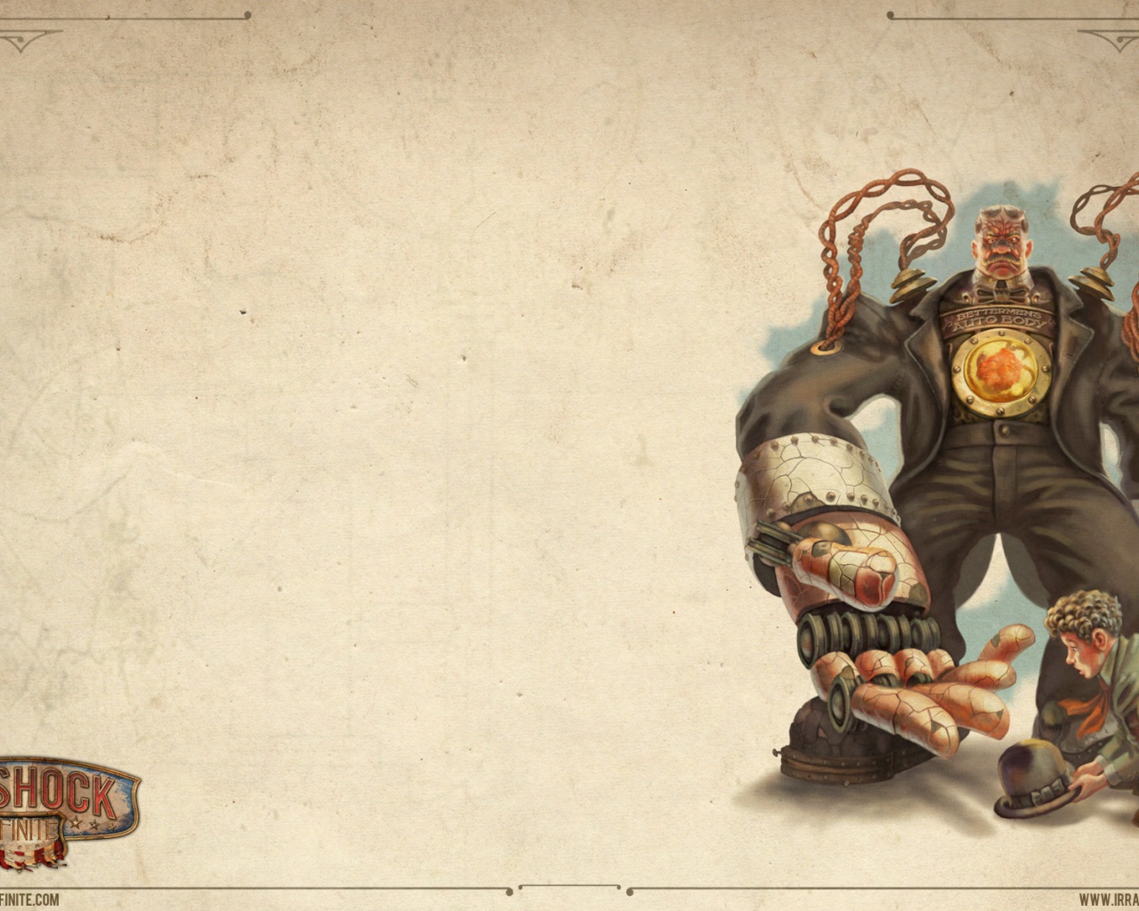 Bioshock Infinite: киборг и мальчик