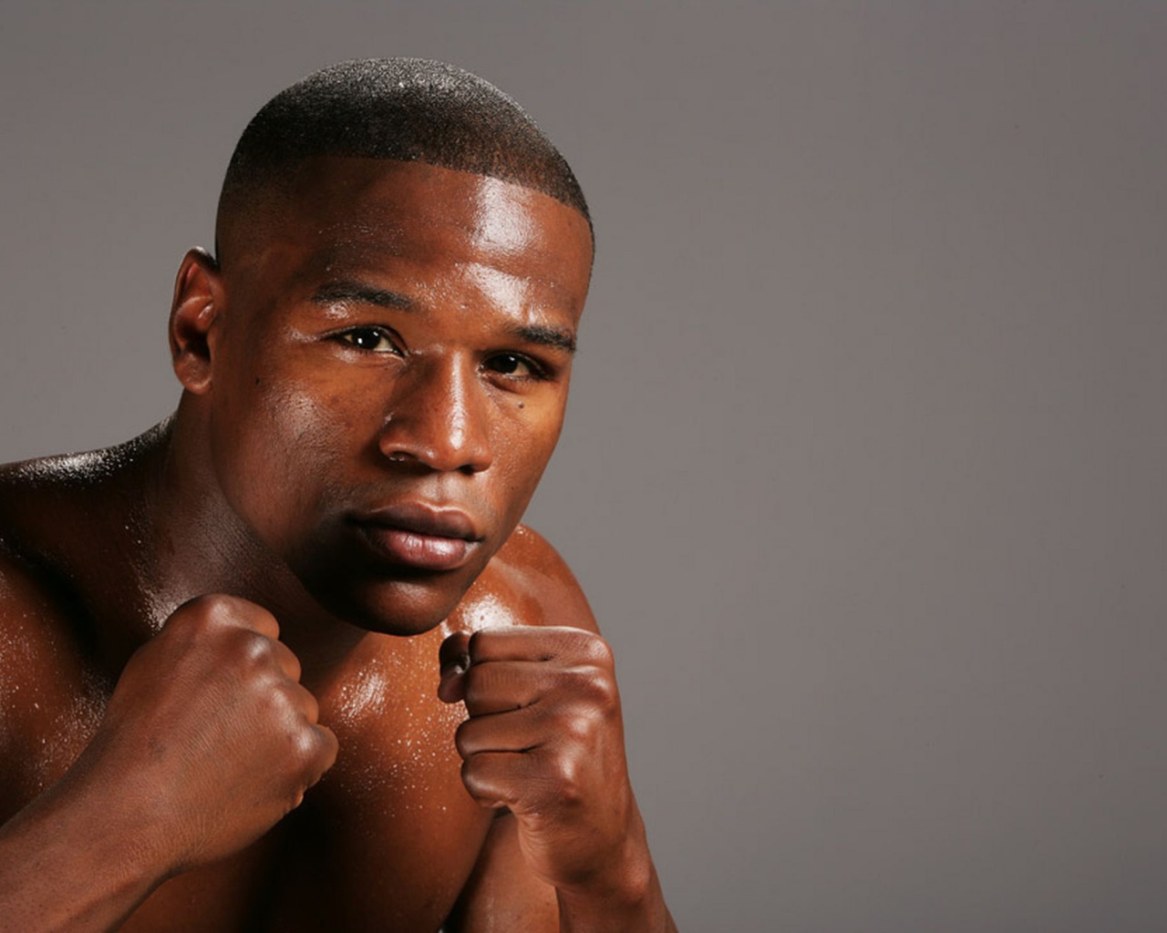 Боксер Флойд Мэйуэзер-младший крупным планом