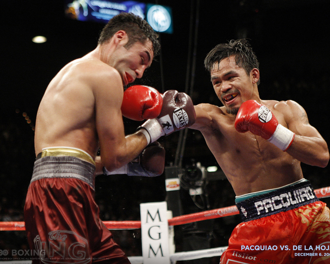Боксер Оскар Дела Хойя против Паккьяо