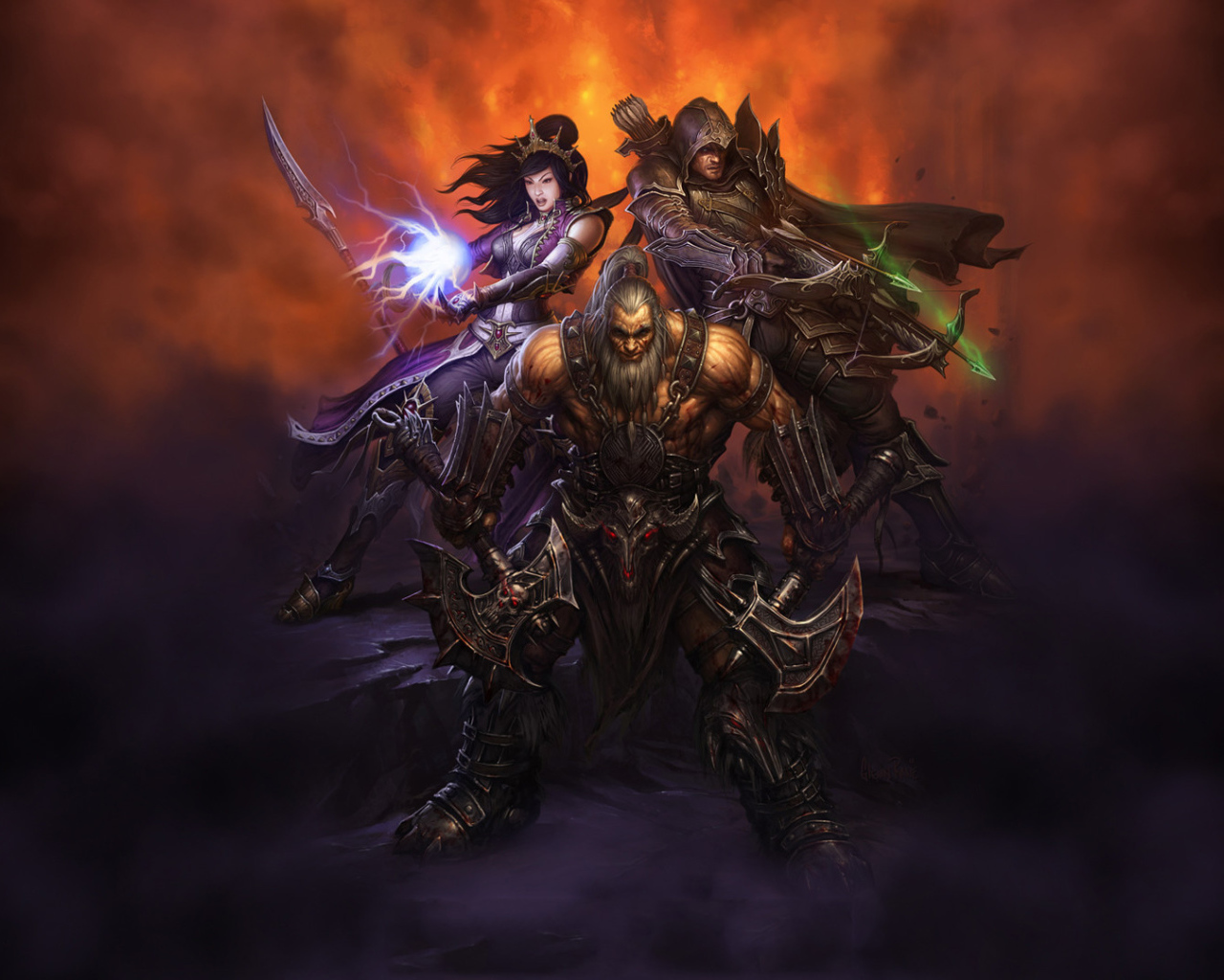 Diablo III: the barbarian mage and assassin