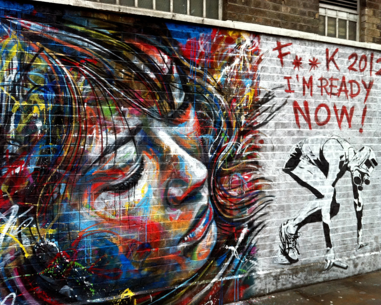 Граффити Лицо девушки