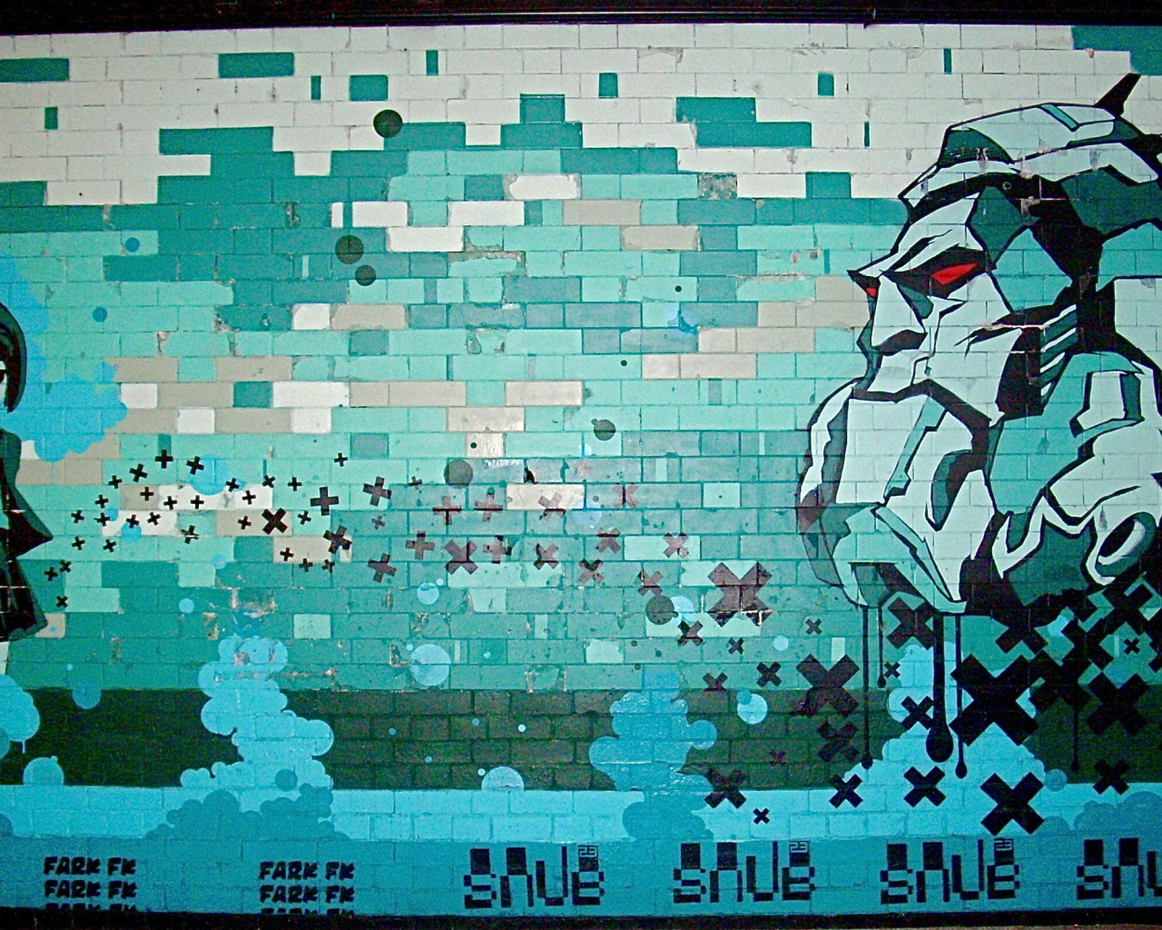 Граффити в стиле аниме