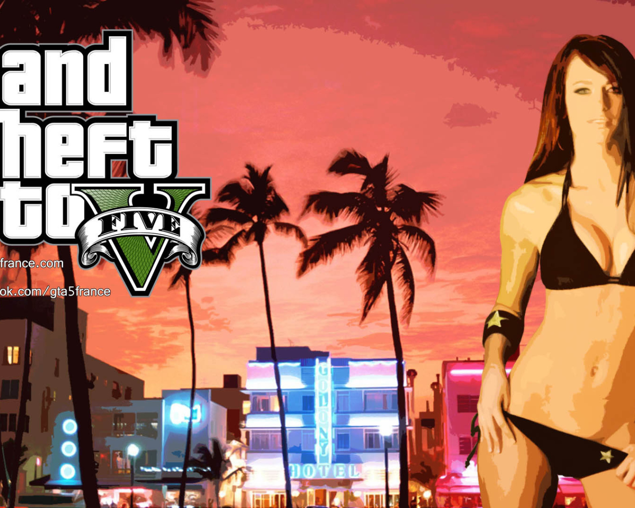Grand Theft Auto V красотка в черном