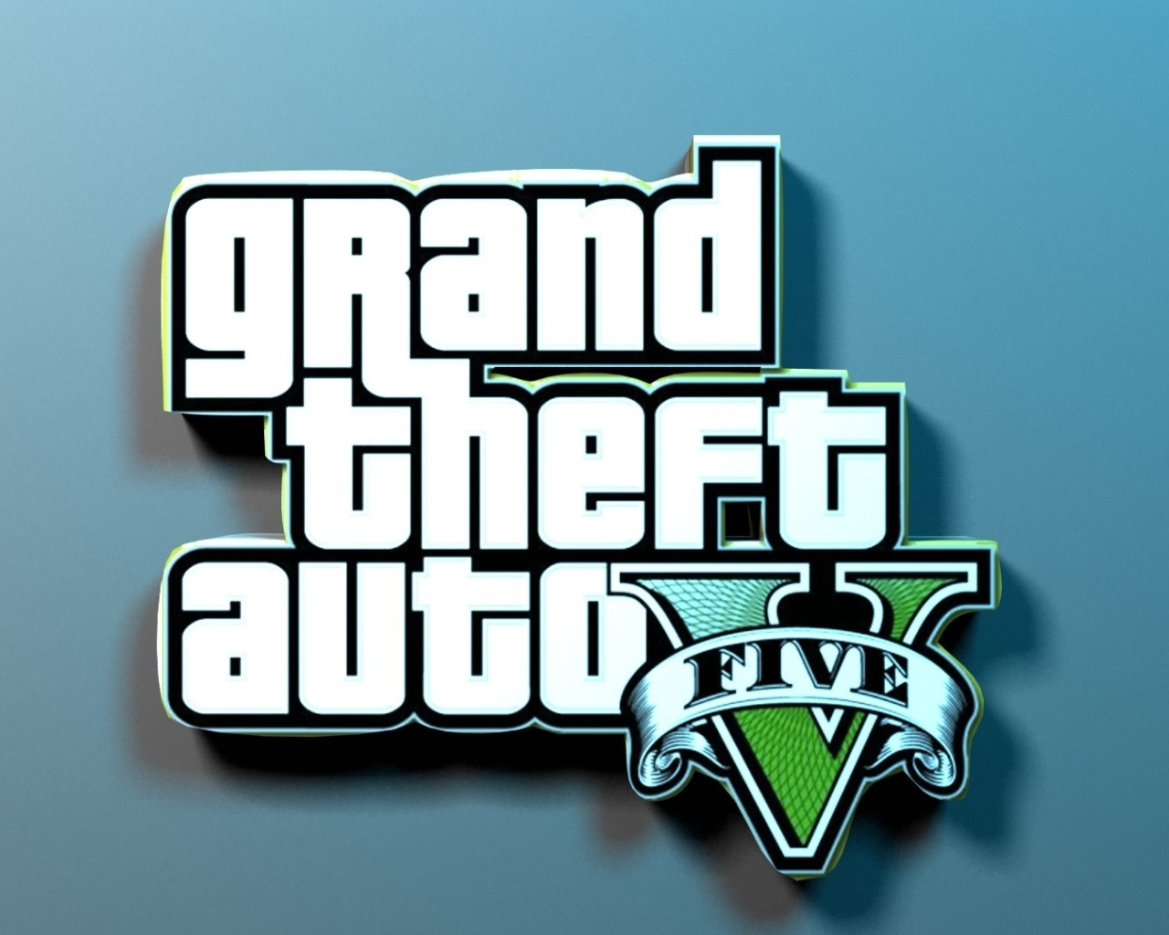 Grand Theft Auto V в синем