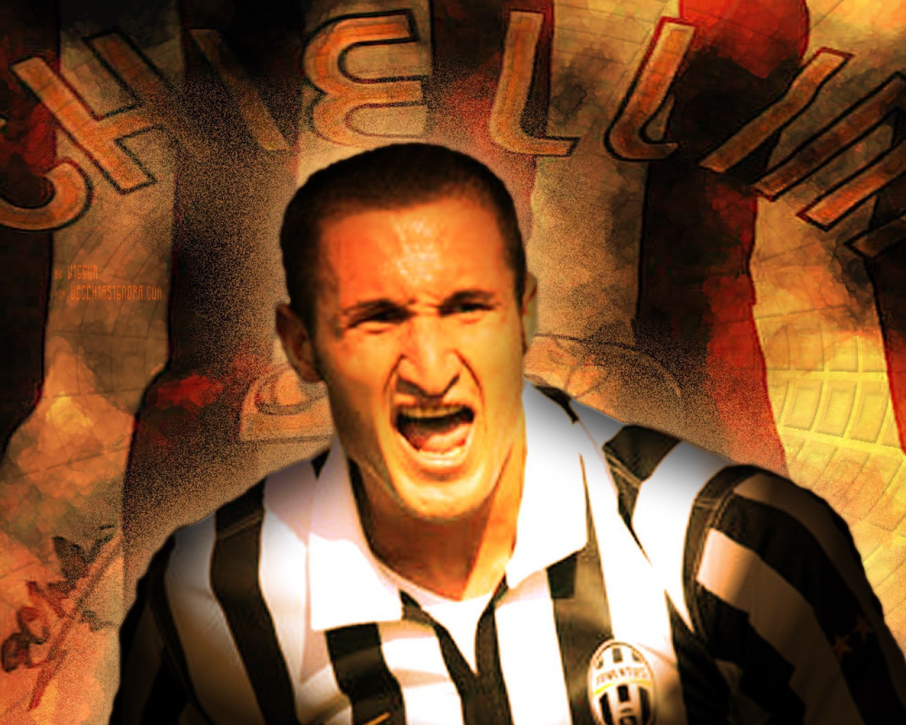 Ювентус Джорджо Кьеллини в огне