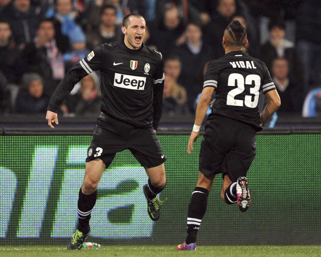 Ювентус Джорджо Кьеллини на футбольном поле