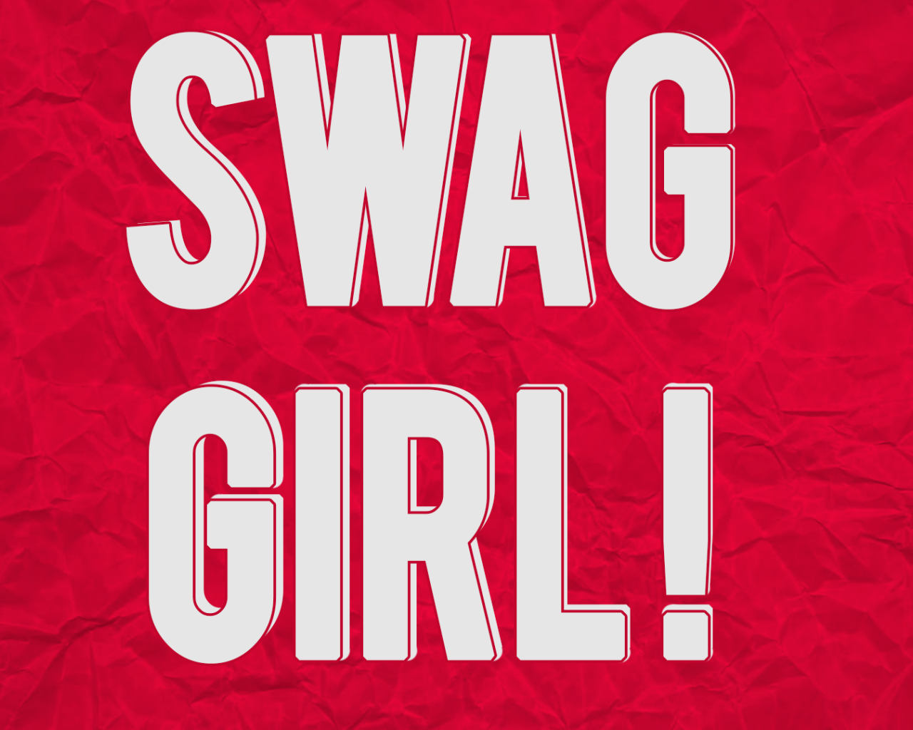 Надпись Swag girl