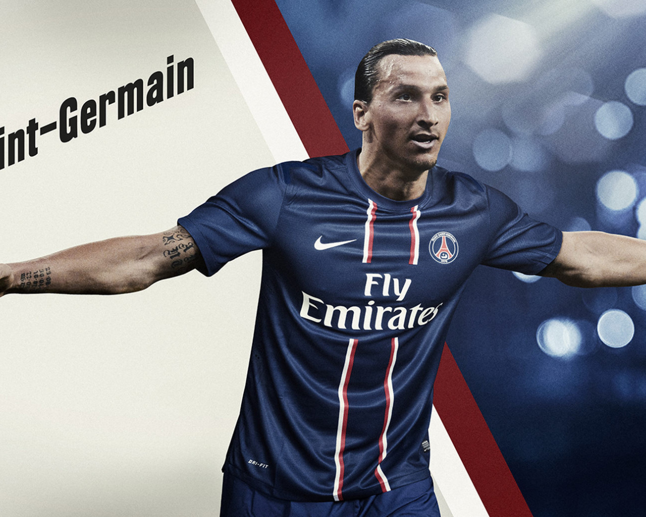  Игрок ПСЖ Златан Ибрагимович забил гол