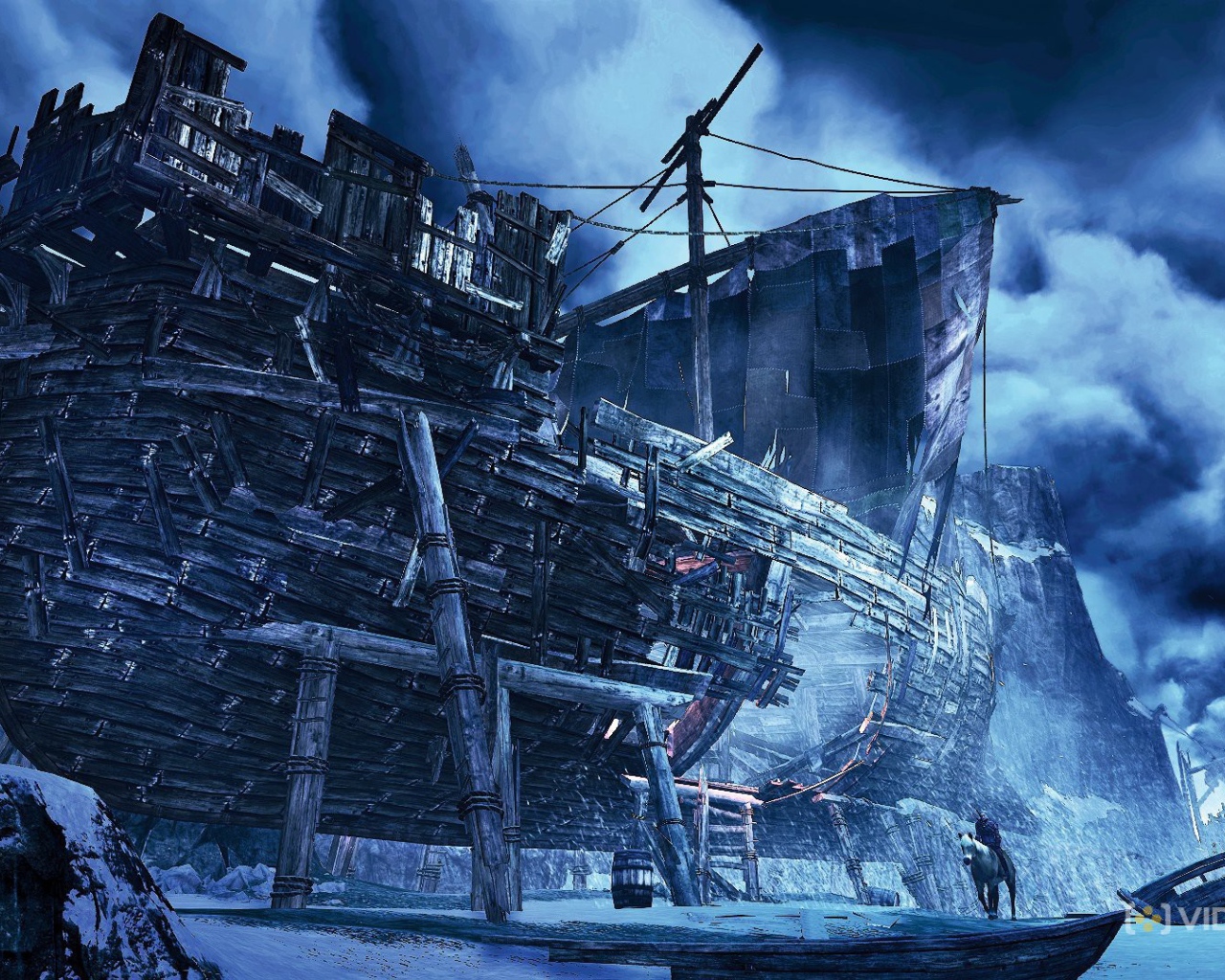 The Witcher 3: Wild Hunt: старый корабль