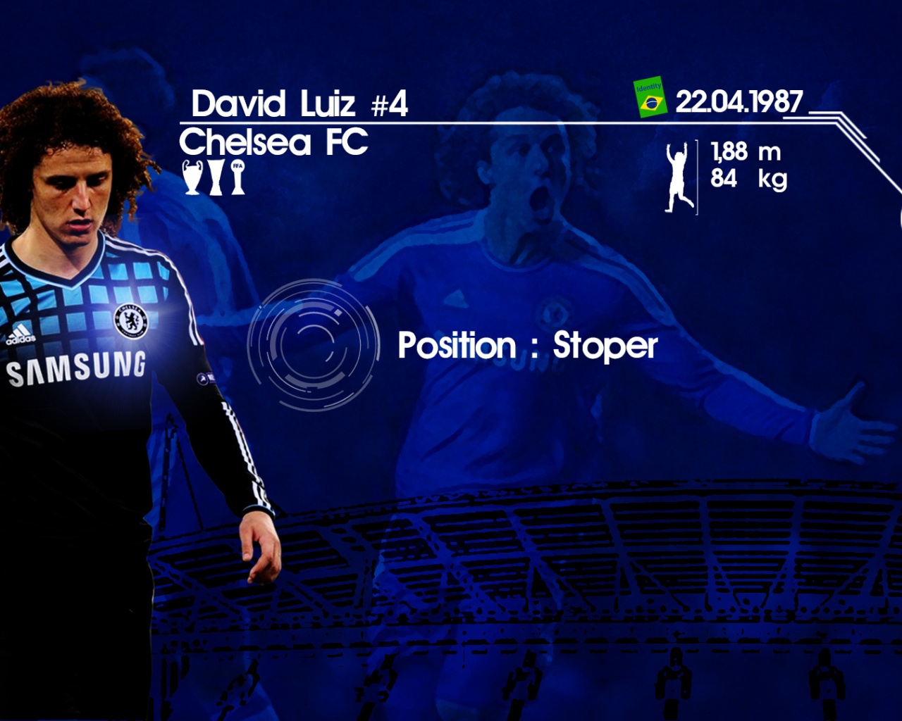 Лучший футболист Челси Давид Луис