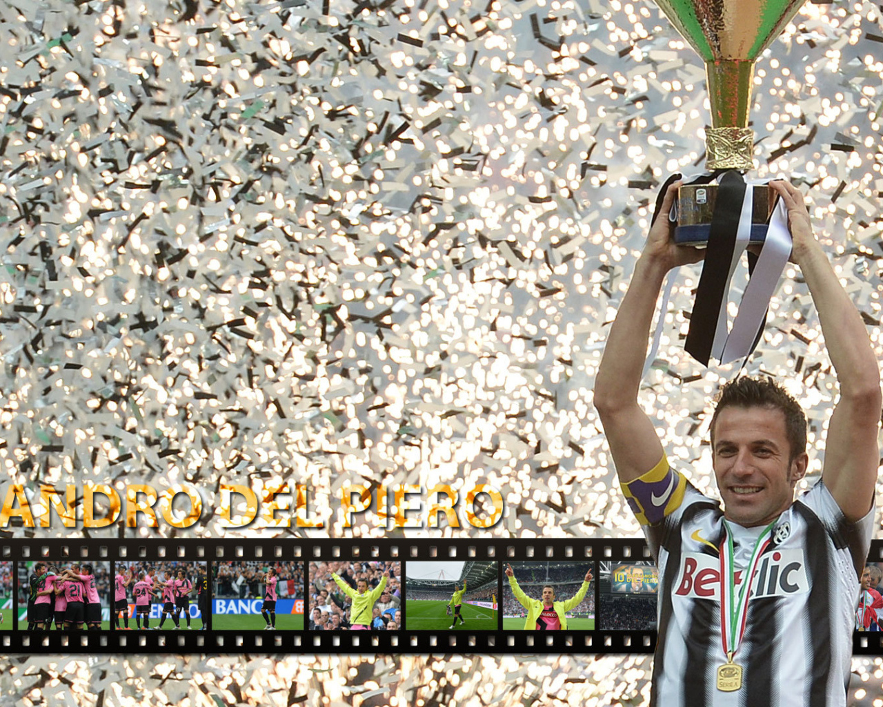 Лучший футболист Сиднея Алессандро Дель Пьеро и его трофей