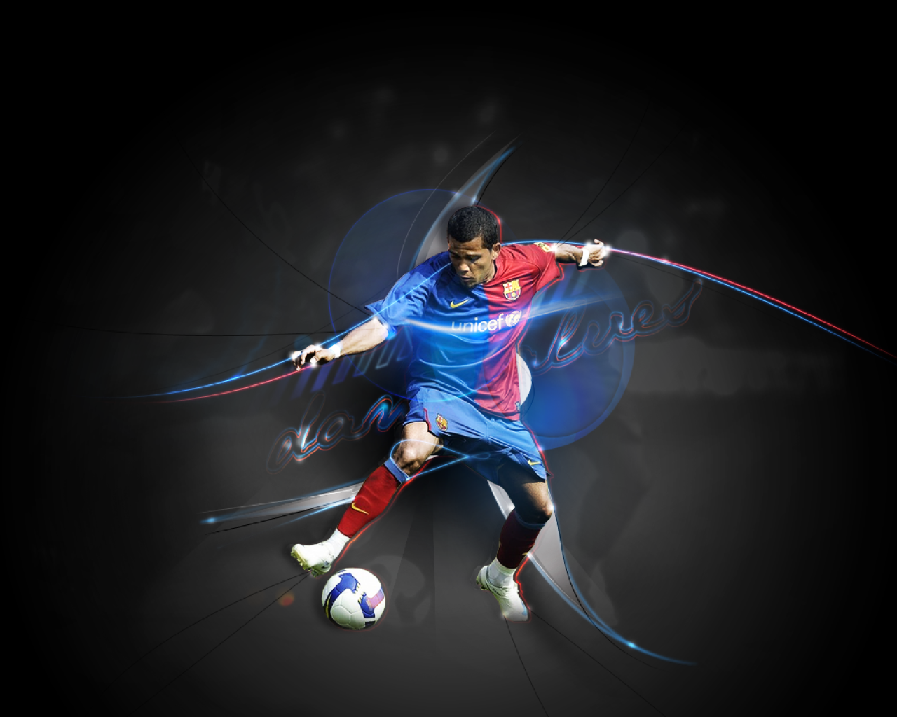 Защитник номер 2 Барселоны Даниэл Алвес