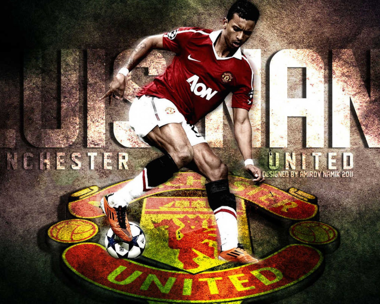 Футболист номер 17 из Манчестер Юнайтед Луиш Нани