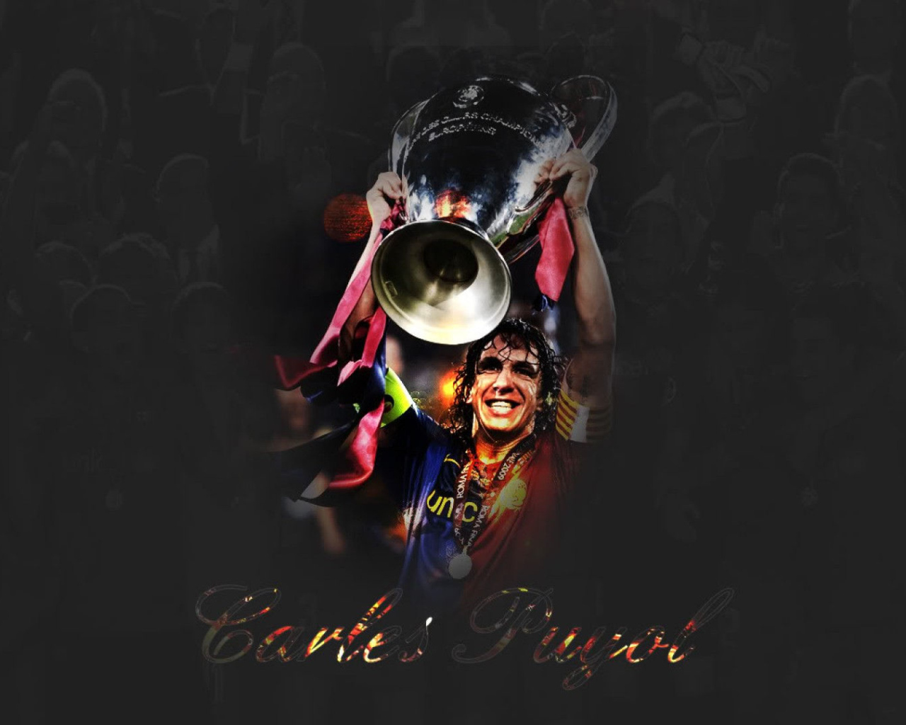 The football player of Barcelona Carles Puyol