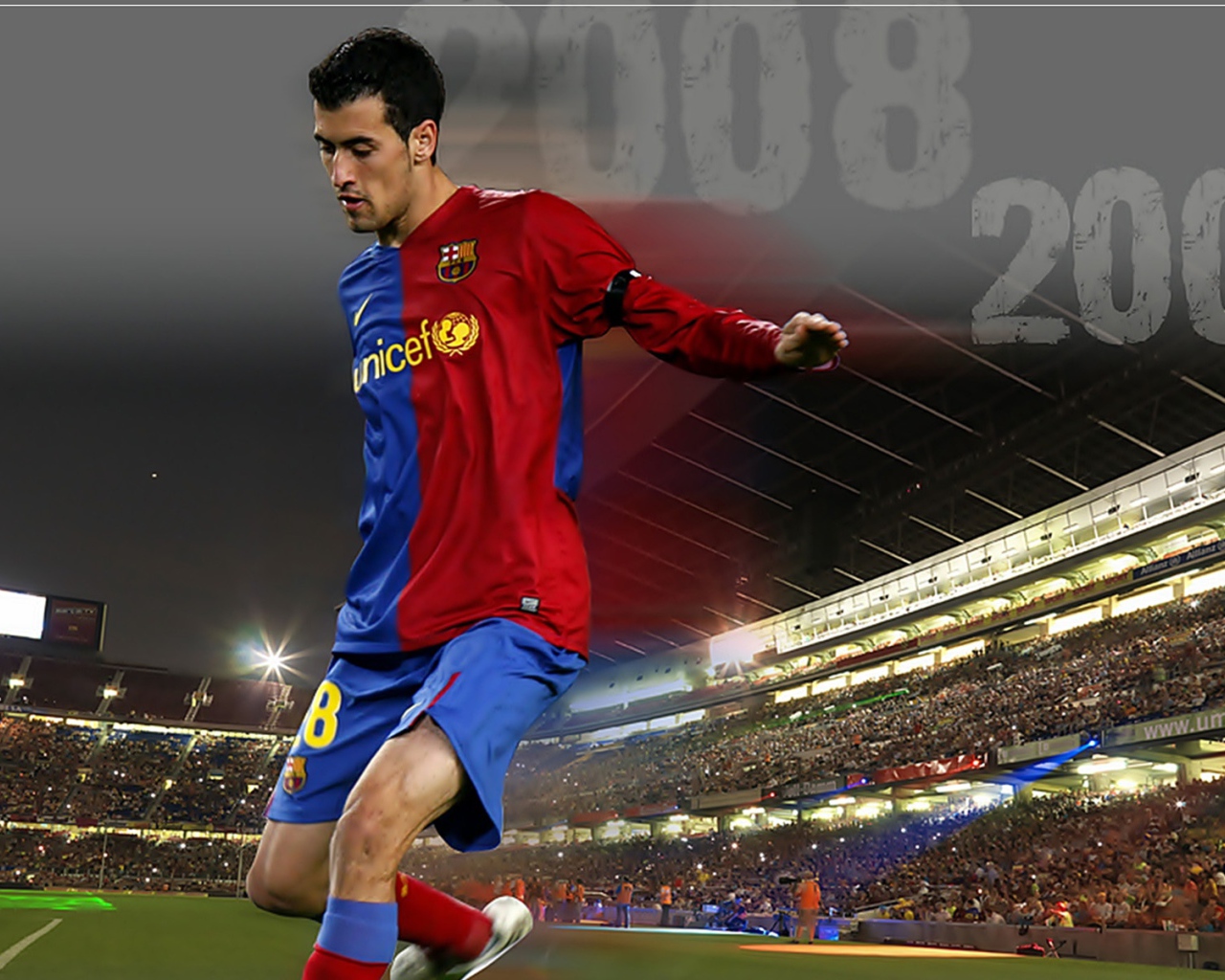 Футболист Барселоны Серхио Бускетс 2008-2009