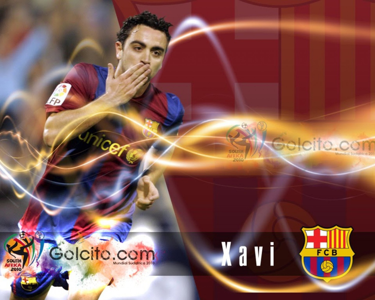 Футболист Барселоны Хави Эрнандес благодарит своих поклонников