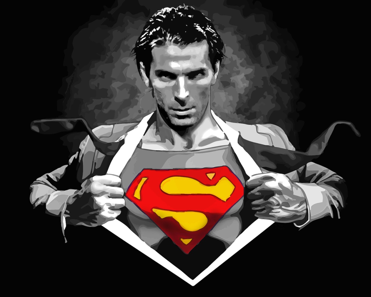  Футболист Ювентуса Джанлуиджи Буффона супермен