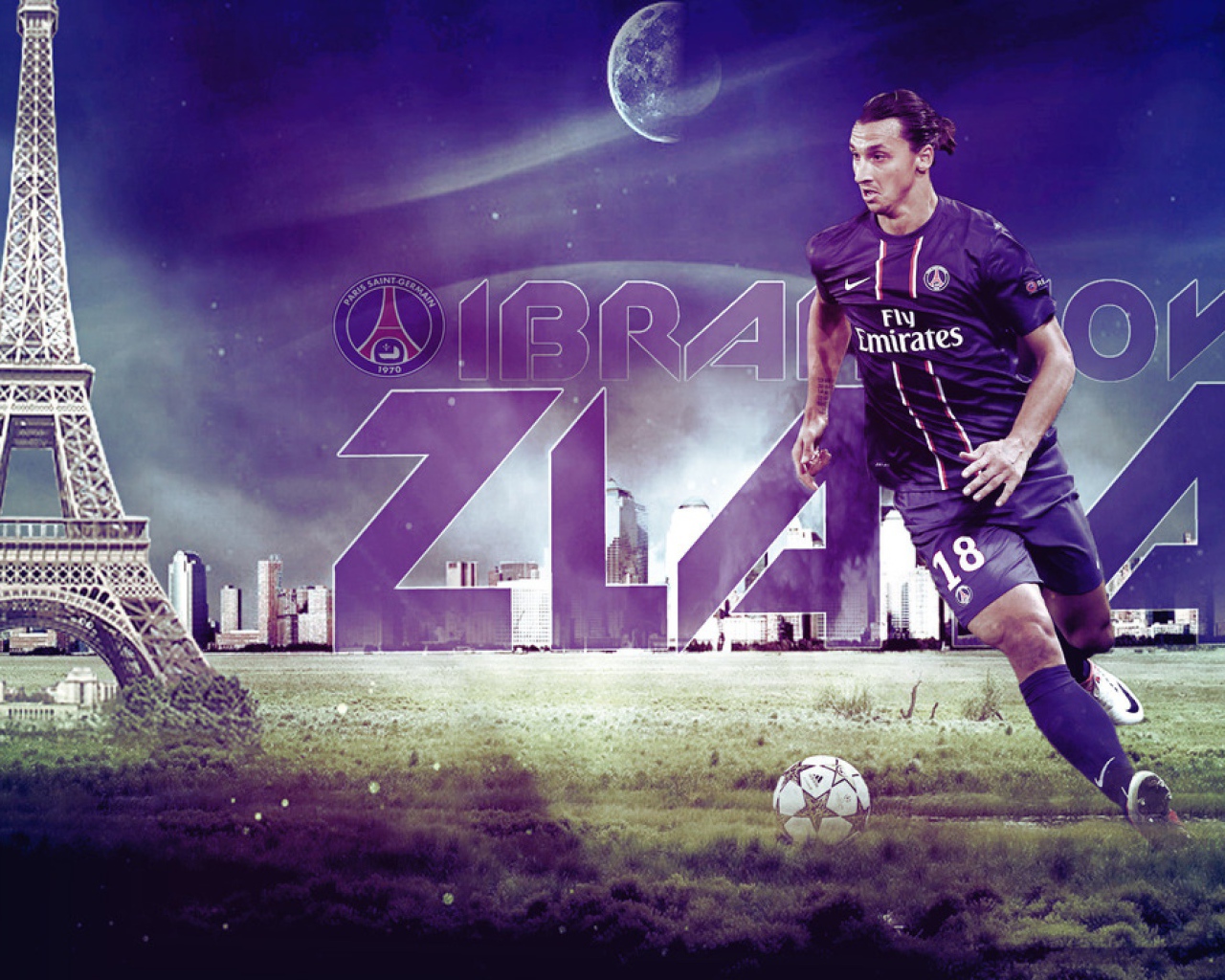  Нападающий ПСЖ Златан Ибрагимович сделан в Париже