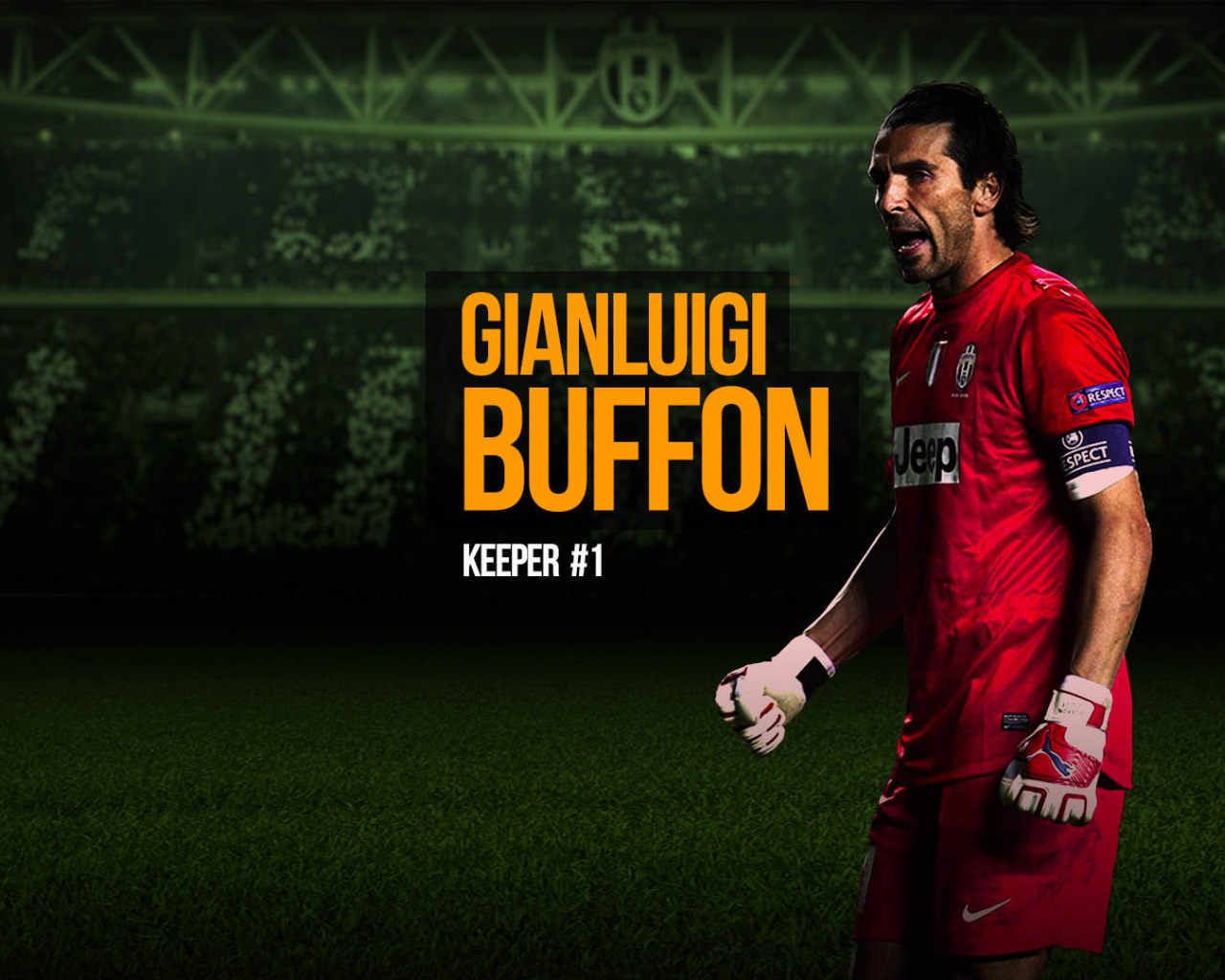 Голкипер Ювентуса Джанлуиджи Буффон как стена