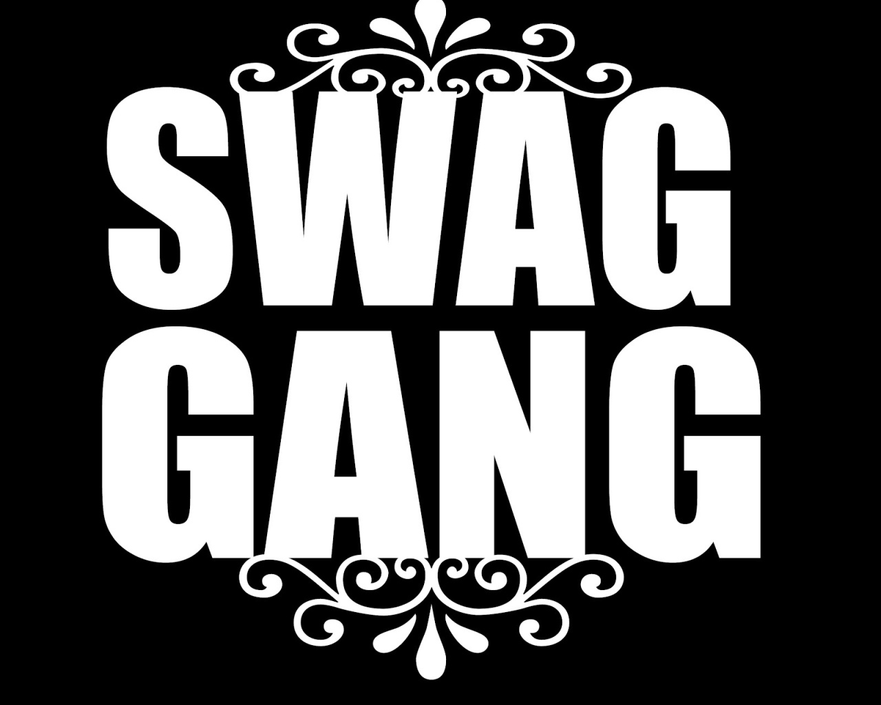 Надпись swag gang
