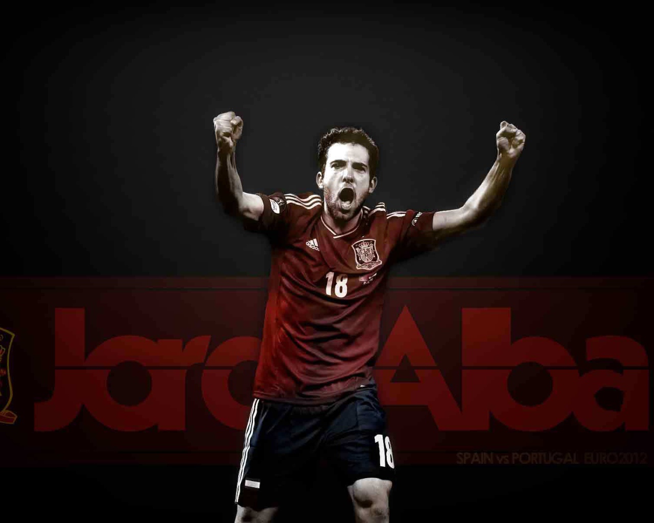  Игрок Барселоны Хорди Альба на черном фоне