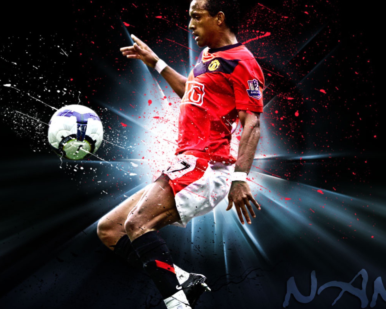 Игрок номер 17 из Манчестер Юнайтед Луиш Нани