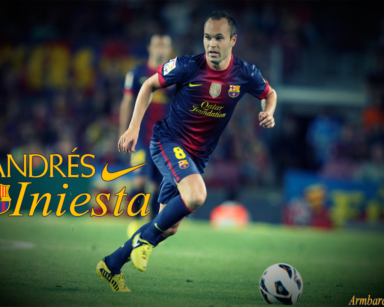 Игрок Барселоны Андрес Иньеста