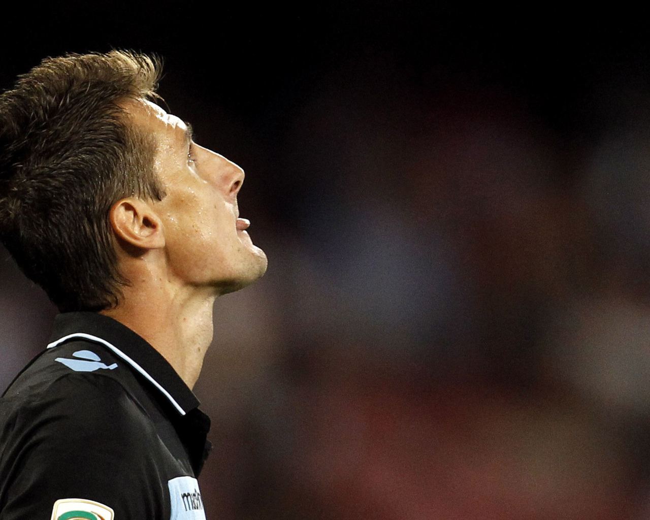 Игрок из Лацио Мирослав Клозе крупным планом