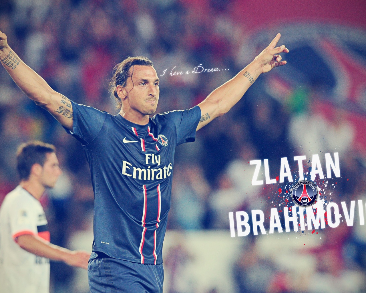 Игрок из ПСЖ Златан Ибрагимович после победы