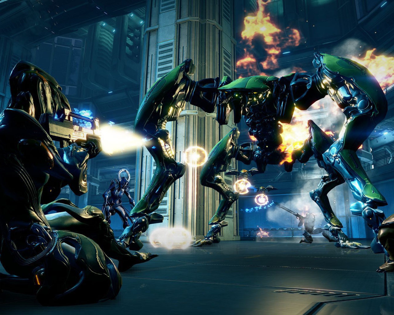 Warframe: сражаясь с огромным роботом