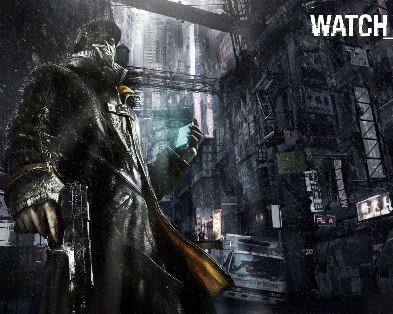 Watch Dogs: герой держит его телефон
