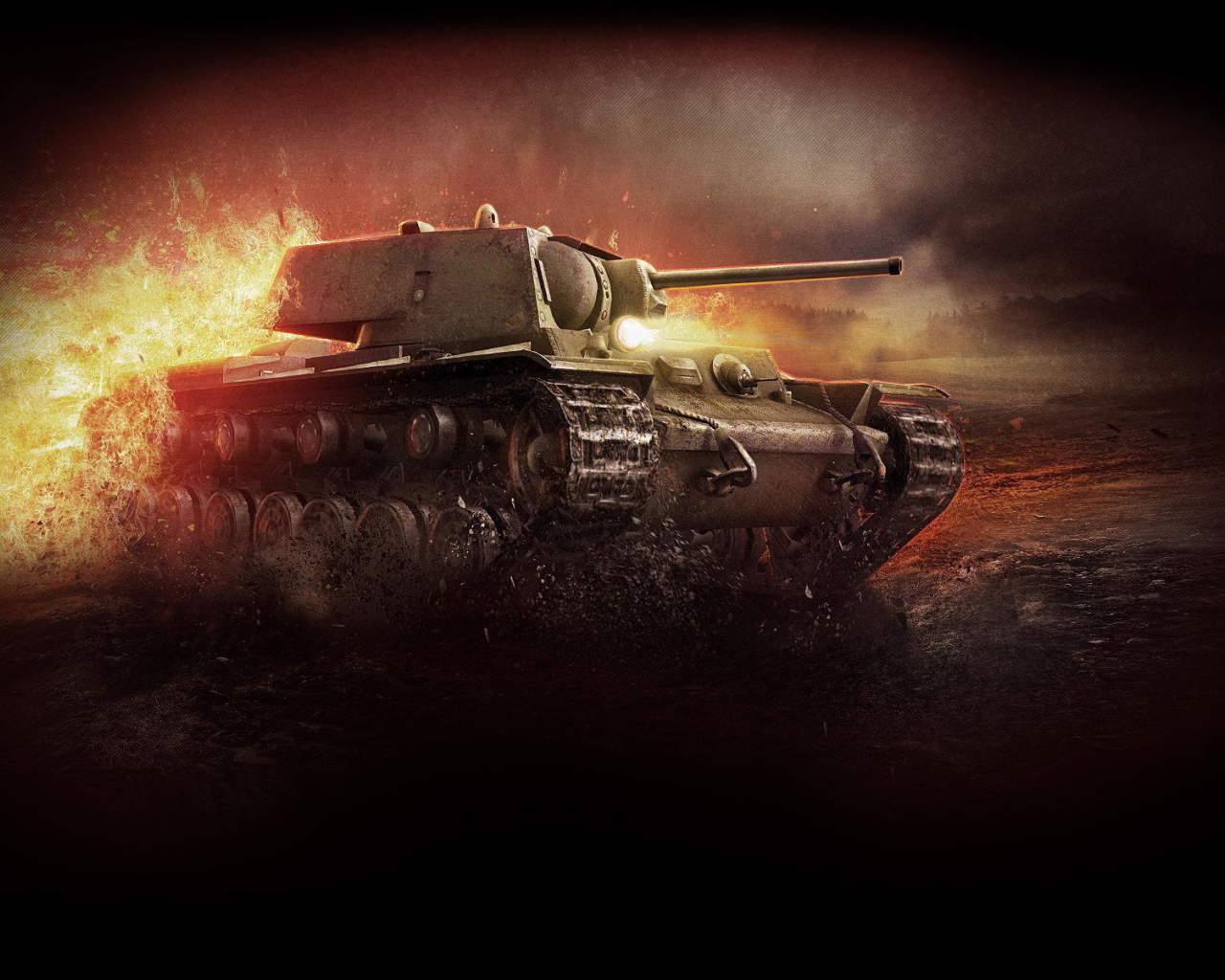 World of Tanks: поврежденный танк