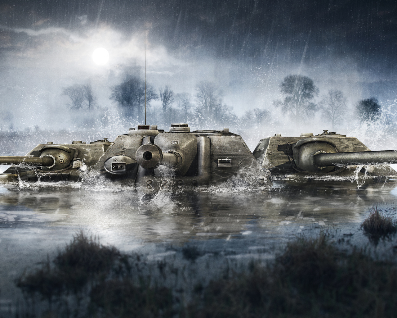 World of Tanks: танки в воде