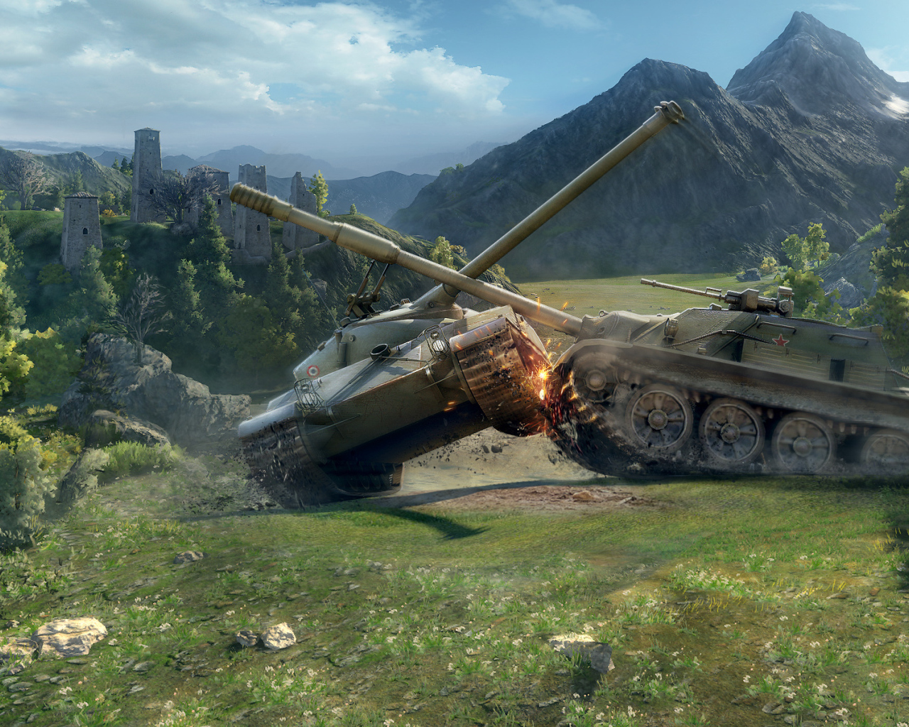 World of Tanks: два танка попали в аварию