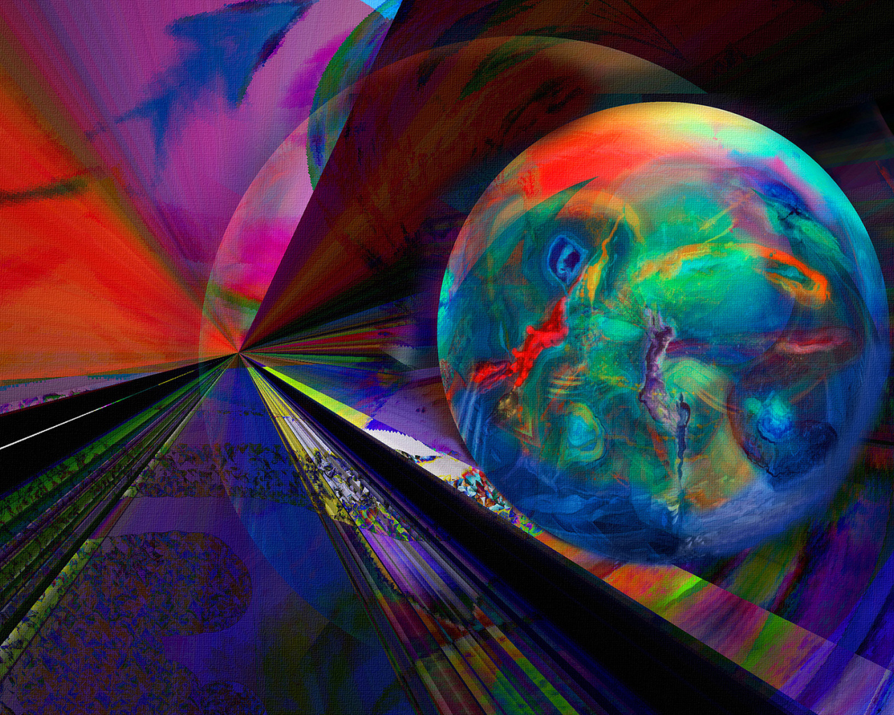 Абстрактная фантазия с шаром