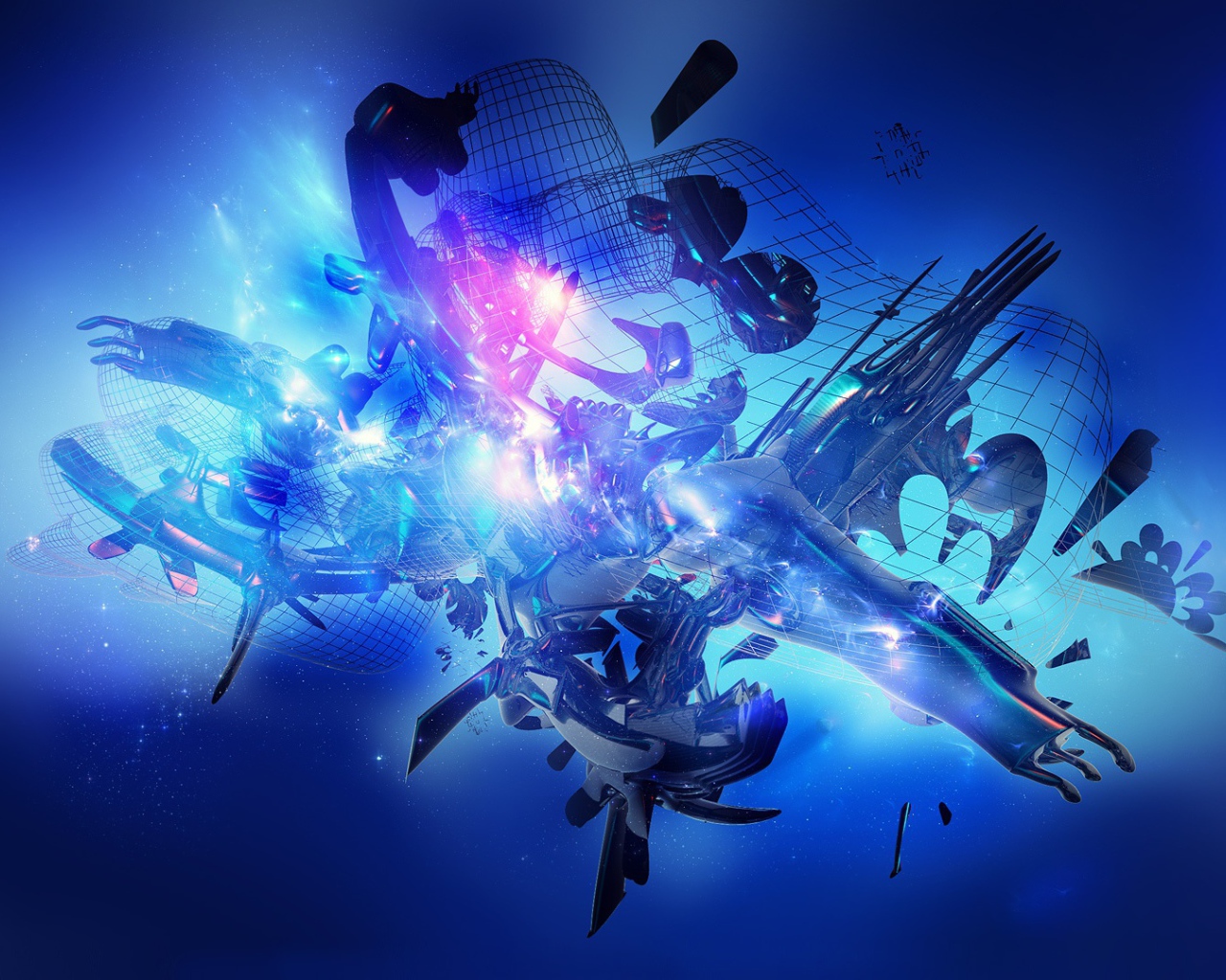 Голубая абстракция