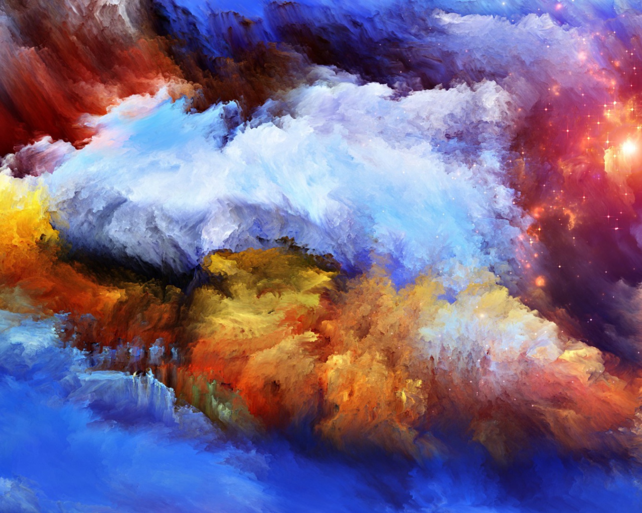 Облака и звездное небо